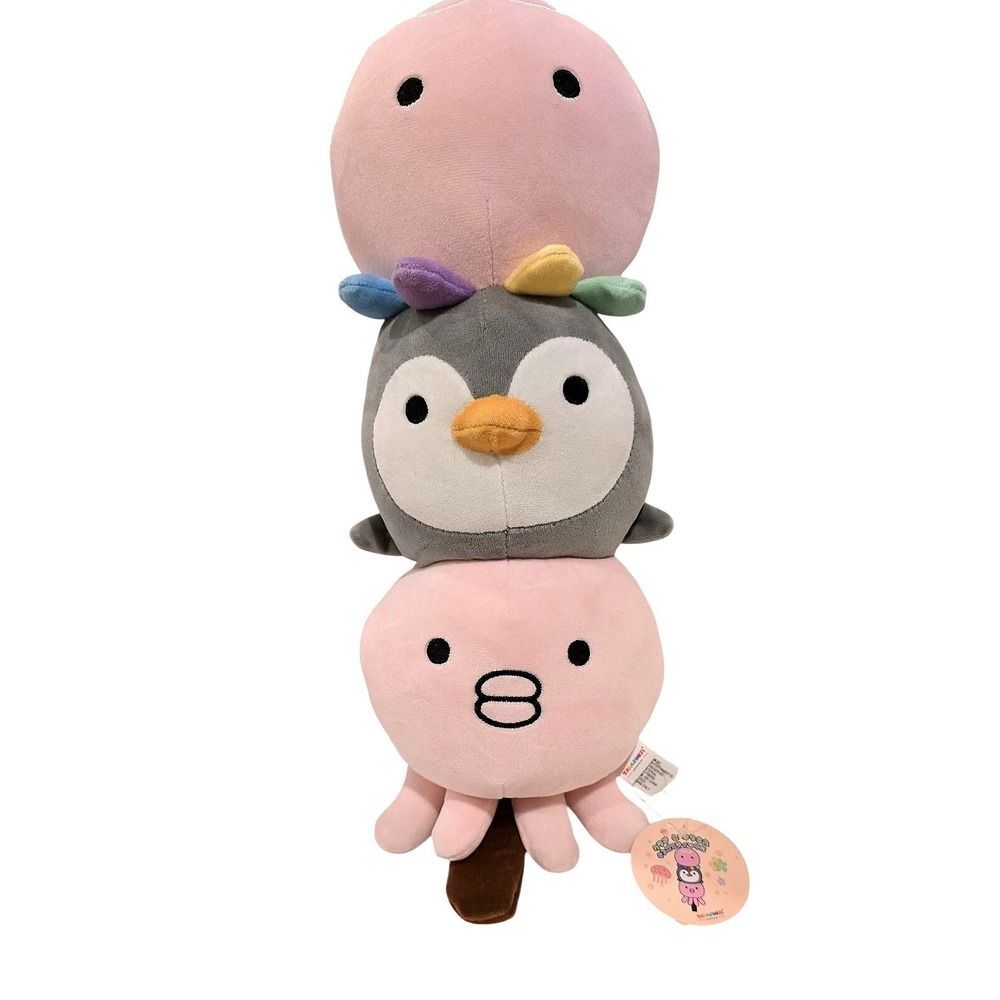 Takashoji Dango Octopus Penguin 16" Plush Round1 Arcade Prize NWT 2023 Kawaii